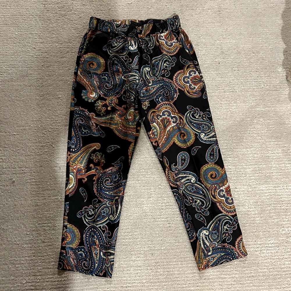 J. CREW silk pattern pants